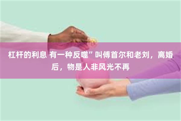 杠杆的利息 有一种反噬”叫傅首尔和老刘，离婚后，物是人非风光不再