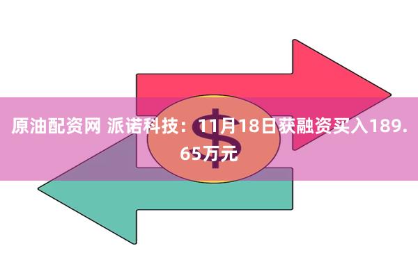 原油配资网 派诺科技：11月18日获融资买入189.65万元