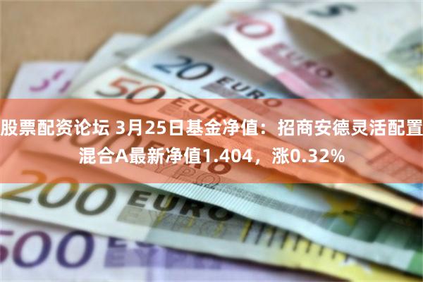 股票配资论坛 3月25日基金净值：招商安德灵活配置混合A最新净值1.404，涨0.32%